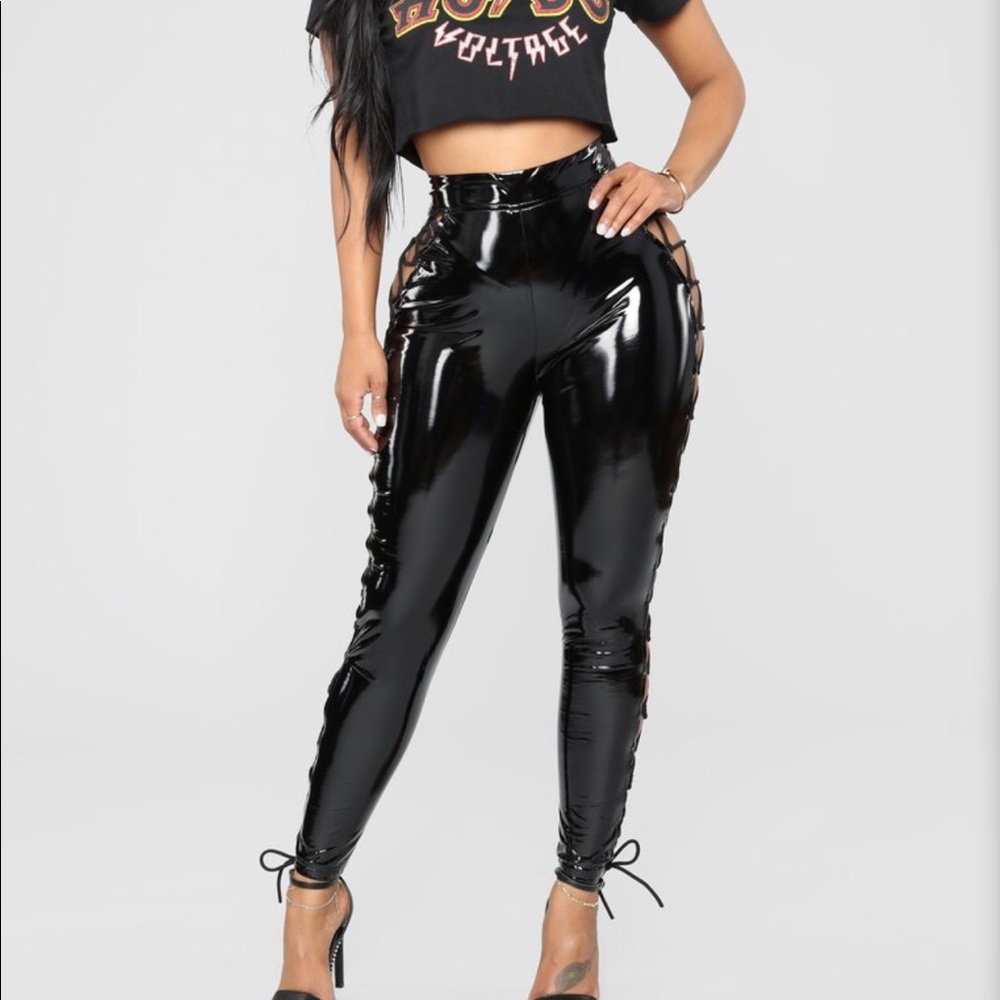 Fashion Nova lace up pants